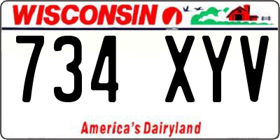 WI license plate 734XYV