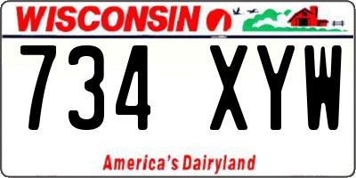 WI license plate 734XYW