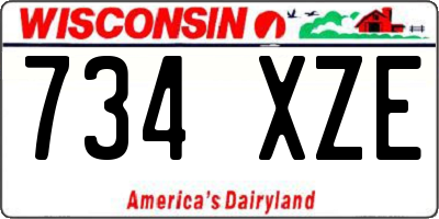 WI license plate 734XZE