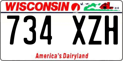 WI license plate 734XZH