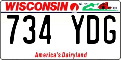 WI license plate 734YDG