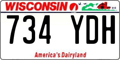 WI license plate 734YDH