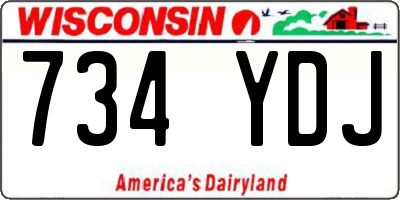 WI license plate 734YDJ