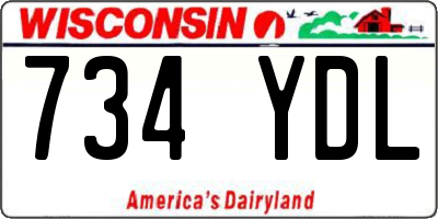 WI license plate 734YDL