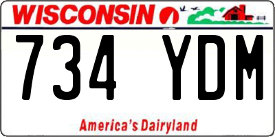 WI license plate 734YDM