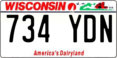 WI license plate 734YDN