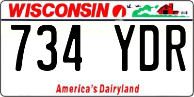 WI license plate 734YDR