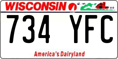 WI license plate 734YFC