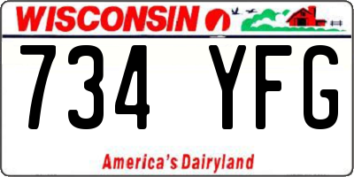 WI license plate 734YFG