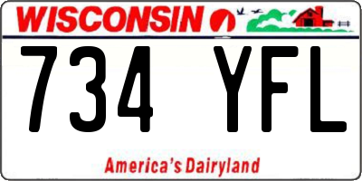 WI license plate 734YFL