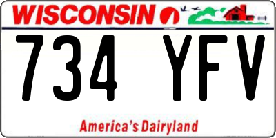 WI license plate 734YFV