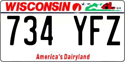 WI license plate 734YFZ