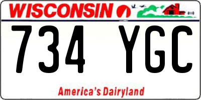WI license plate 734YGC