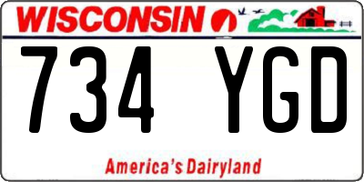 WI license plate 734YGD