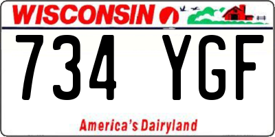 WI license plate 734YGF