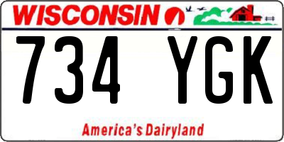 WI license plate 734YGK