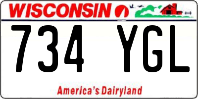 WI license plate 734YGL