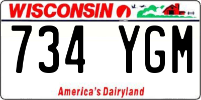 WI license plate 734YGM