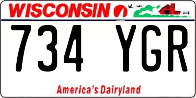 WI license plate 734YGR