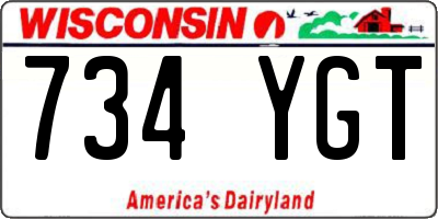 WI license plate 734YGT