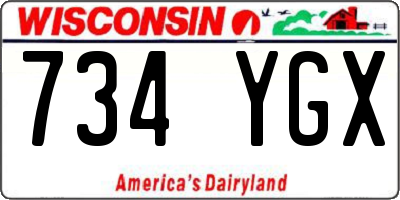 WI license plate 734YGX