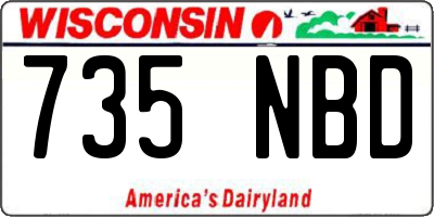 WI license plate 735NBD