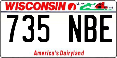 WI license plate 735NBE