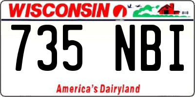 WI license plate 735NBI