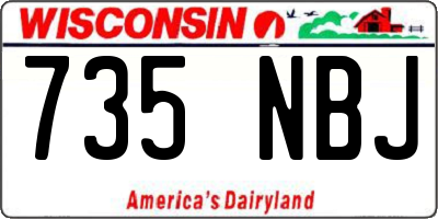 WI license plate 735NBJ