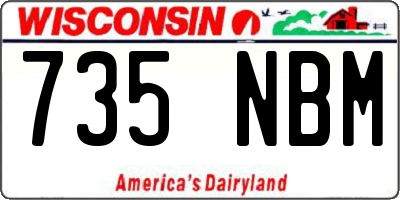 WI license plate 735NBM