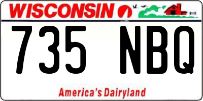 WI license plate 735NBQ