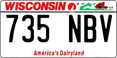 WI license plate 735NBV