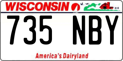 WI license plate 735NBY