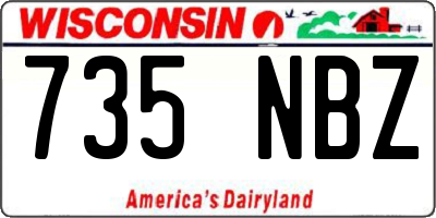 WI license plate 735NBZ
