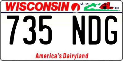 WI license plate 735NDG
