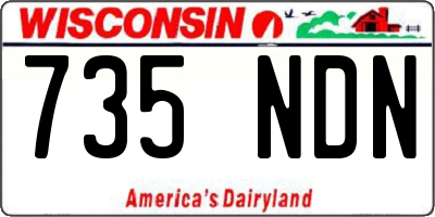 WI license plate 735NDN