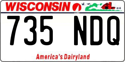 WI license plate 735NDQ