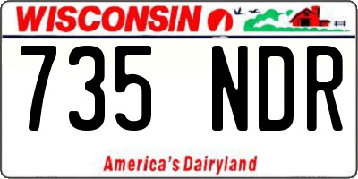 WI license plate 735NDR