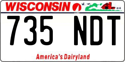 WI license plate 735NDT