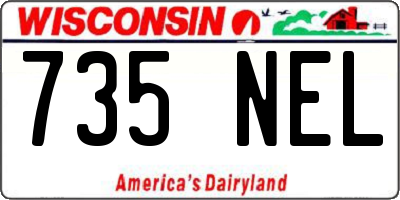 WI license plate 735NEL