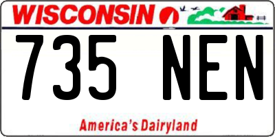 WI license plate 735NEN