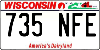 WI license plate 735NFE