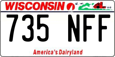 WI license plate 735NFF