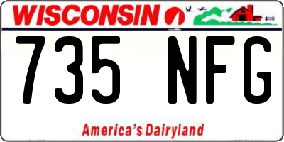 WI license plate 735NFG
