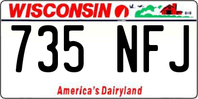 WI license plate 735NFJ