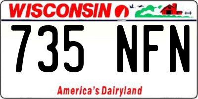 WI license plate 735NFN