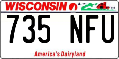 WI license plate 735NFU