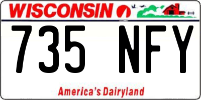 WI license plate 735NFY