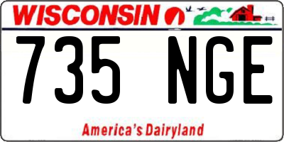 WI license plate 735NGE