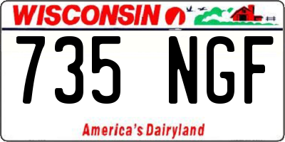 WI license plate 735NGF